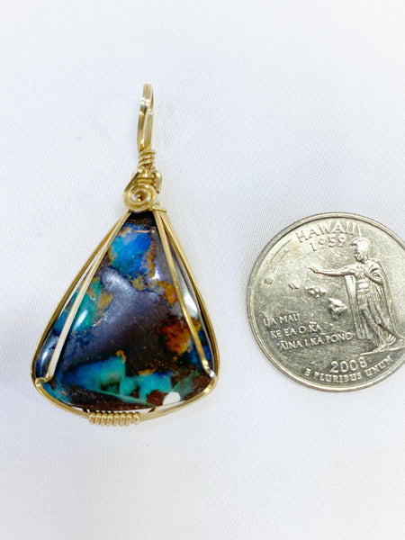 Australian Boulder Opal Pendant