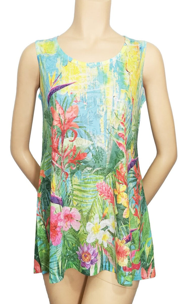 Sassy Nene Tropical Flowers Tank