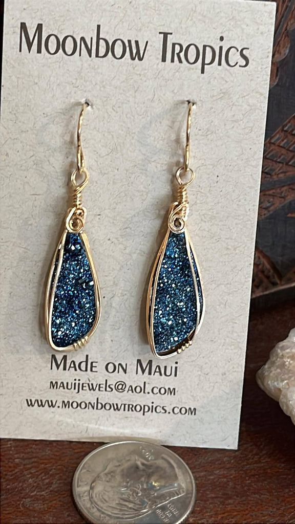 DRUSY CRYSTAL EARRINGS - Moonbow Tropics