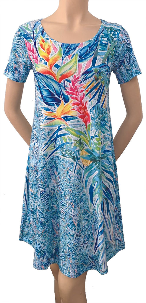 Sassy Nene Tropical  Ginger Flower Dress