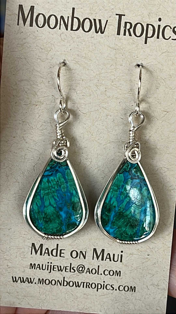 Azurite/Chrysocolla Earrings