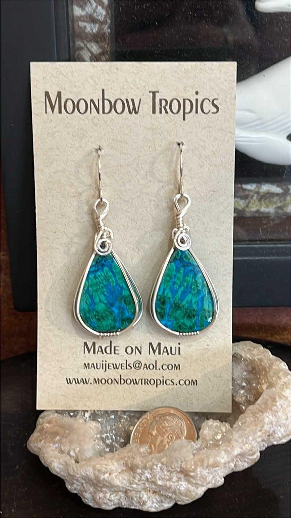 Azurite/Chrysocolla Earrings