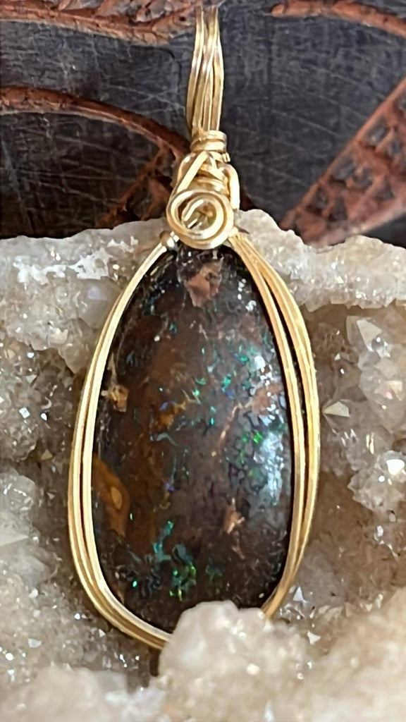 Australian Boulder Opal Pendant