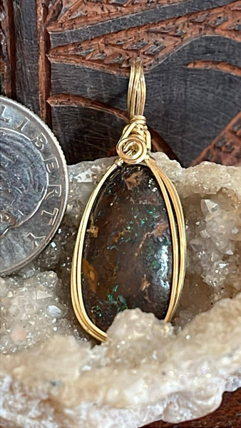 Australian Boulder Opal Pendant