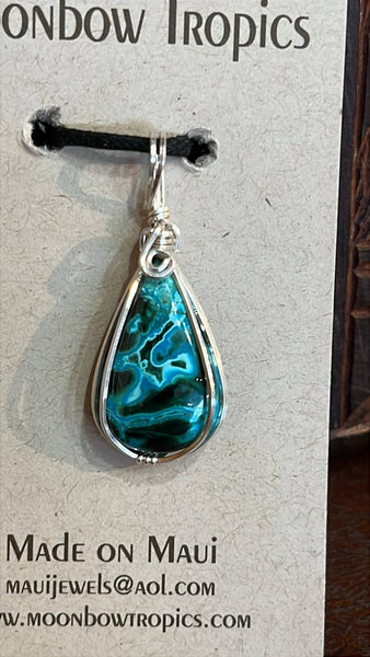 Chrysocolla and  Malachite Pendant
