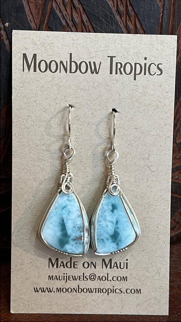 Larimar earrings