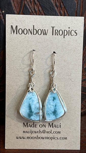 Larimar earrings