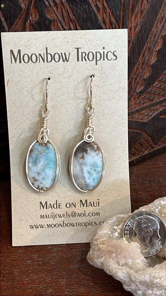 Larimar earrings
