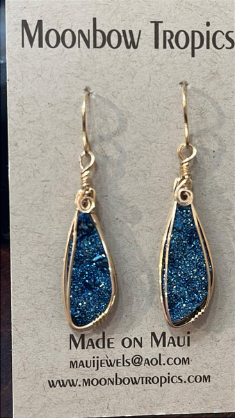 DRUSY CRYSTAL EARRINGS - Moonbow Tropics