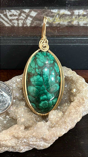 Flower Malachite- Beautiful Quality Pendant