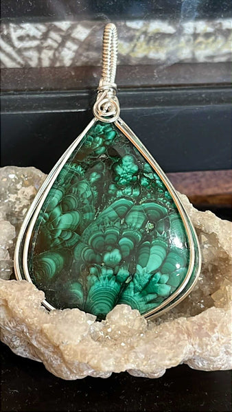 Flower Malachite- Beautiful Quality Pendant