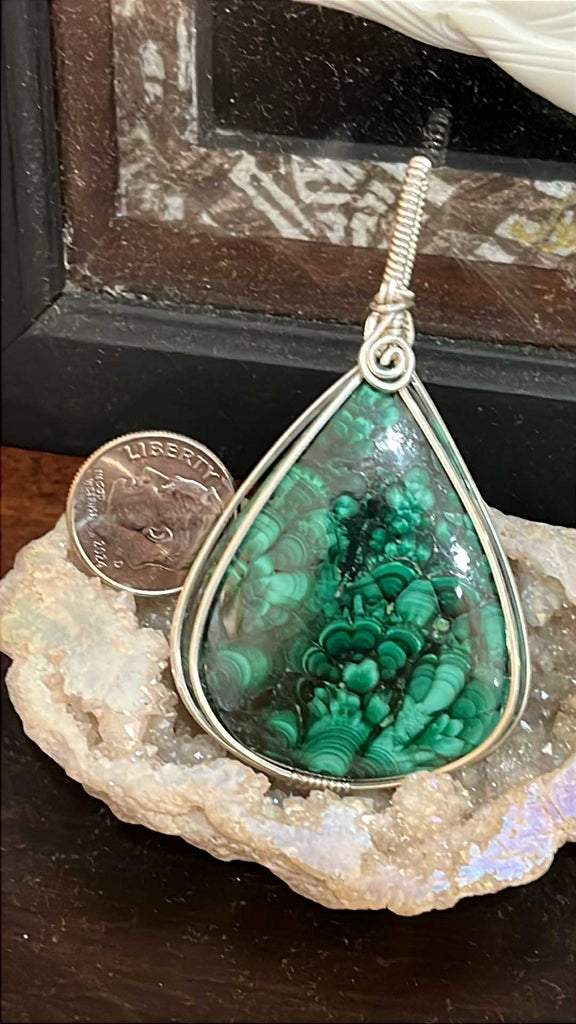 Flower Malachite- Beautiful Quality Pendant