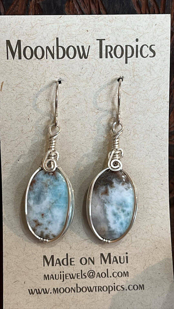 Larimar earrings