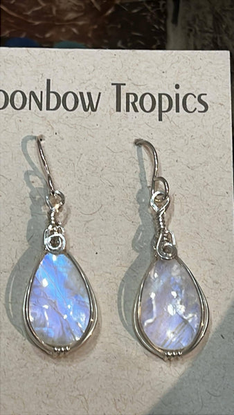 Rainbow Moonstone Earrings