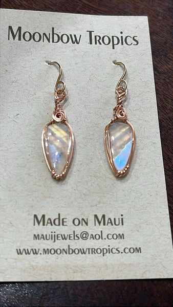 Rainbow Moonstone Earrings
