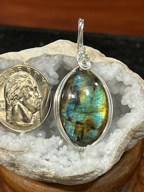 Spectralite in sterling - Moonbow Tropics