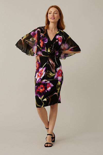 Joseph Ribkoff Printed Dress - Moonbow Tropics