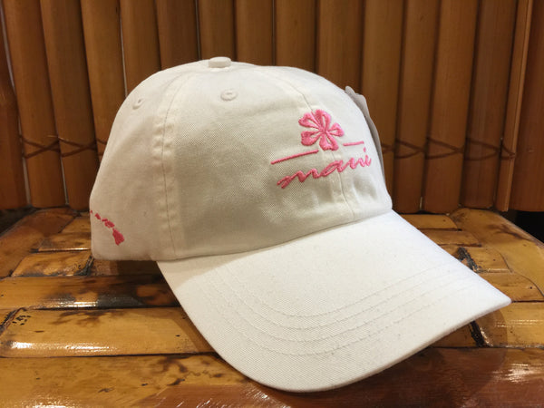 Womens Maui Cap White Hibiscus - Moonbow Tropics