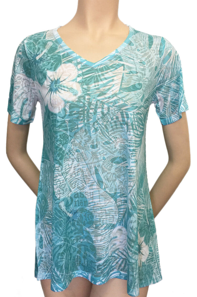 Sassy Nene Turquoise Hawaiian Graphics - Moonbow Tropics